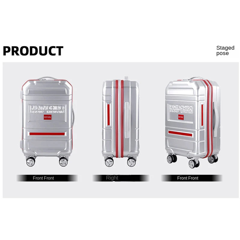 Lightweight ABS Suitcases Spinner Wheels — Black | KIMLUD