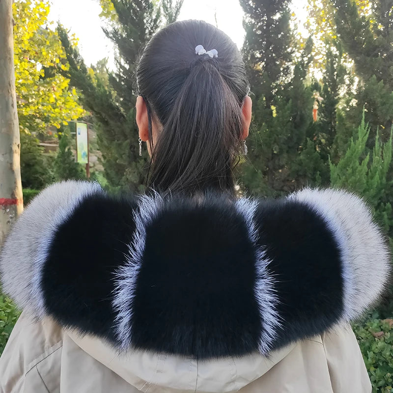 Fox Fur Collar – Hood Decor for Down Coats – Real Fox Fur | KIMLUD