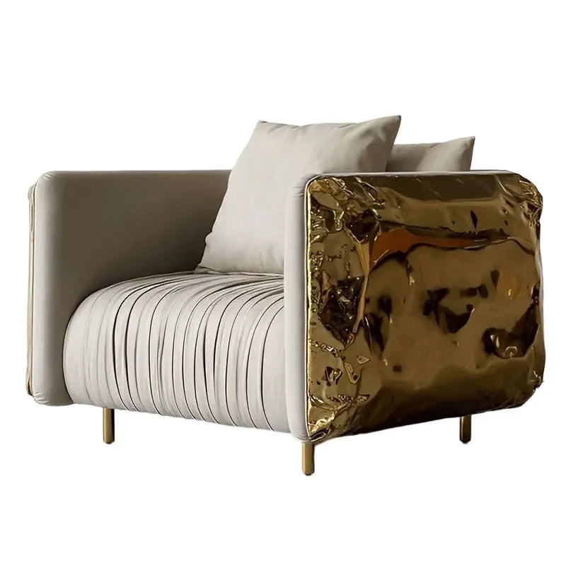 A Modern Style Light Luxury Leather Sectional Sofa Set Reclining Apartment Villa Living Room Furniture