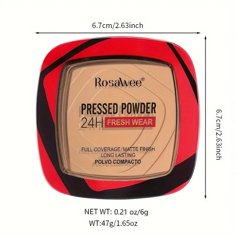 Matte Full Coverage Pressed Powder Foundation With Built-In Puff For 24-Hour Fresh Wear — Beige Nude | KIMLUD