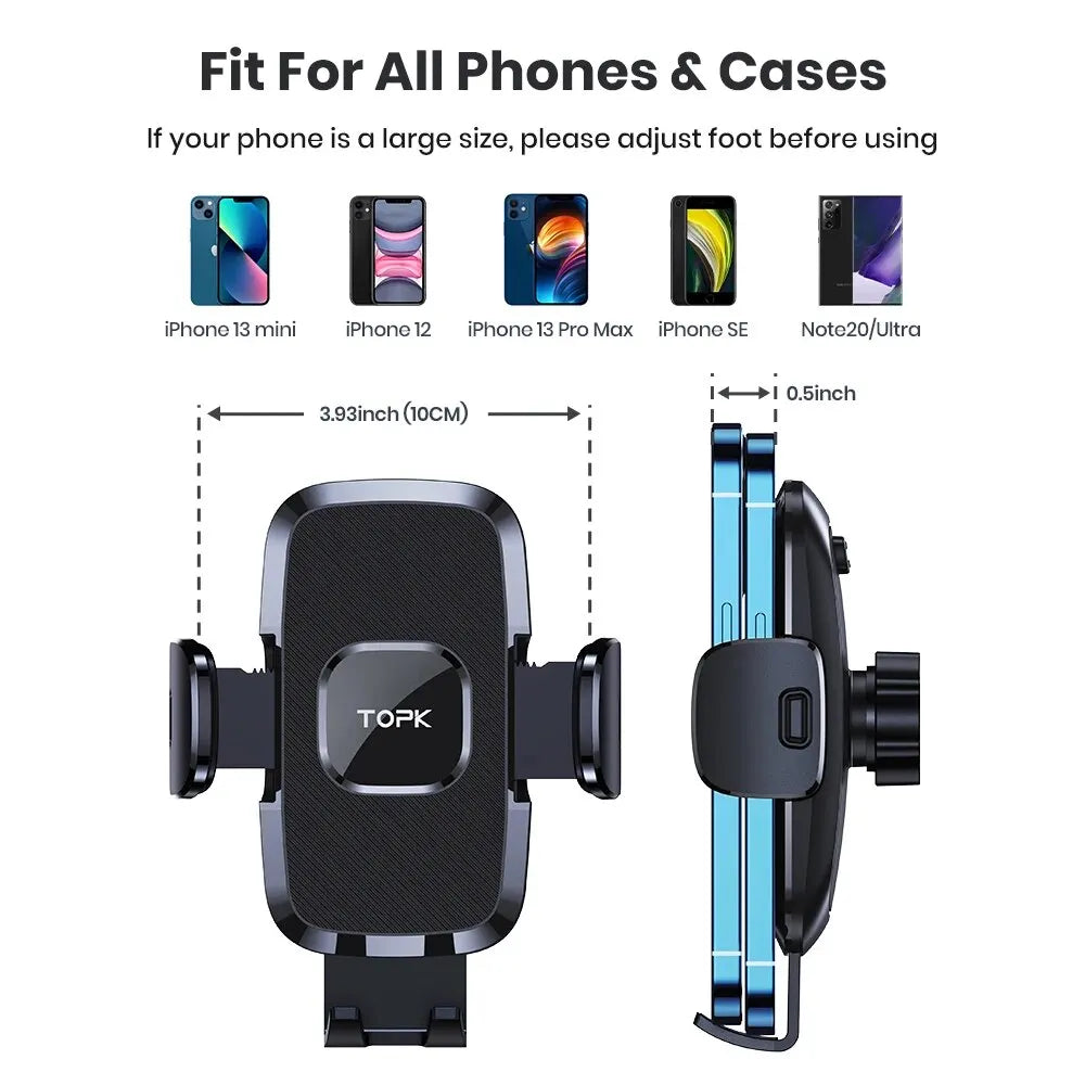 Car Phone Holder Mount – Air Vent Clip – Universal – Black | KIMLUD