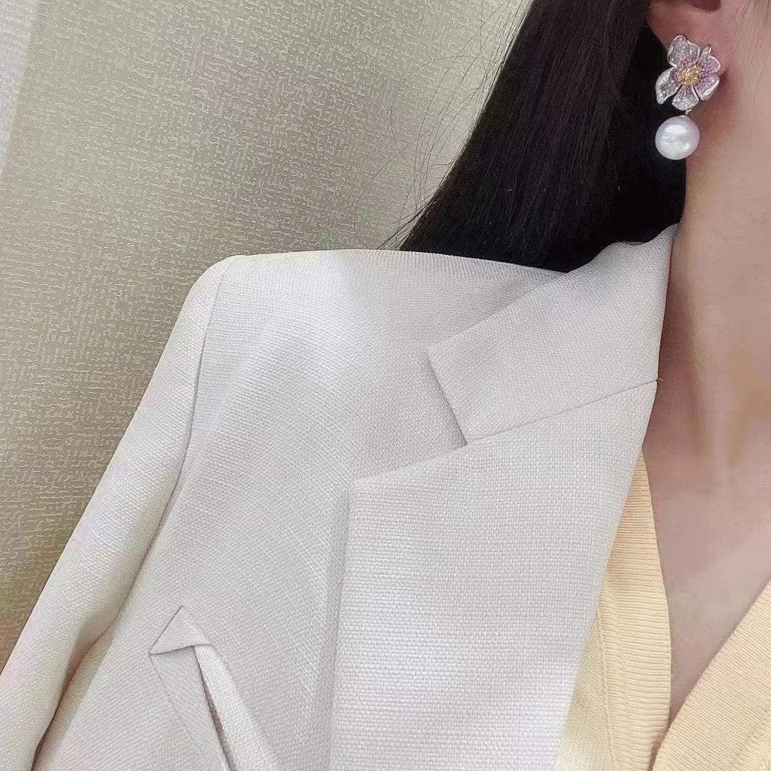 Stud Earrings – Pearl – 925 Silver – White | KIMLUD