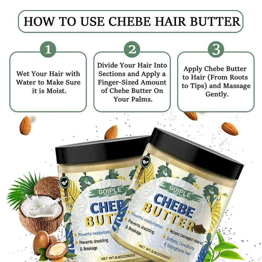 KIMLUD, GOIPLE Chebe Butter Deep Nourishes Repair Damaged Anti Hair Loss Breakage Hair Growth Oil Mask For Hair Growth Treatment, KIMLUD Womens Clothes