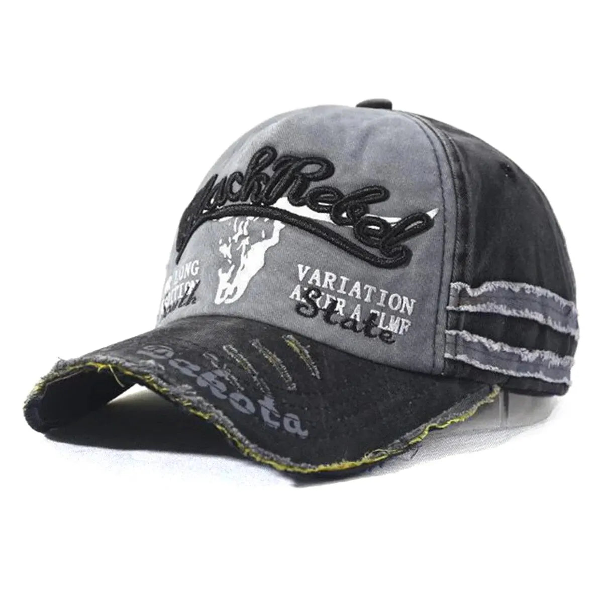 Cotton Baseball Cap Snapback Mesh — Black | KIMLUD