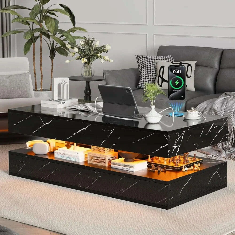 47-modern-led-coffee-table-with-2-drawers-high-glossy-double-layer-center-table-with-wireless-charging-and-built-in-bluetooth-kimlud-kimlud-33921026