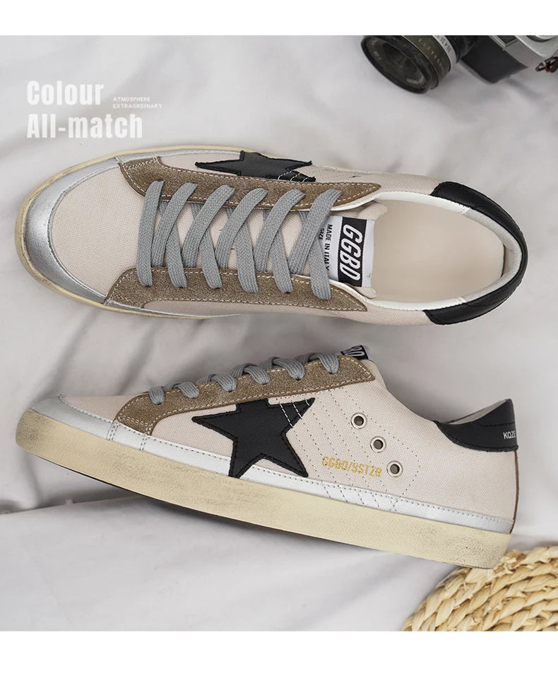 Comfortable Fashion Classic Spring Height-Increasing Two-Layer Cowhide Casual Couple Men's TrendSneakers35-45High-Quality Summer