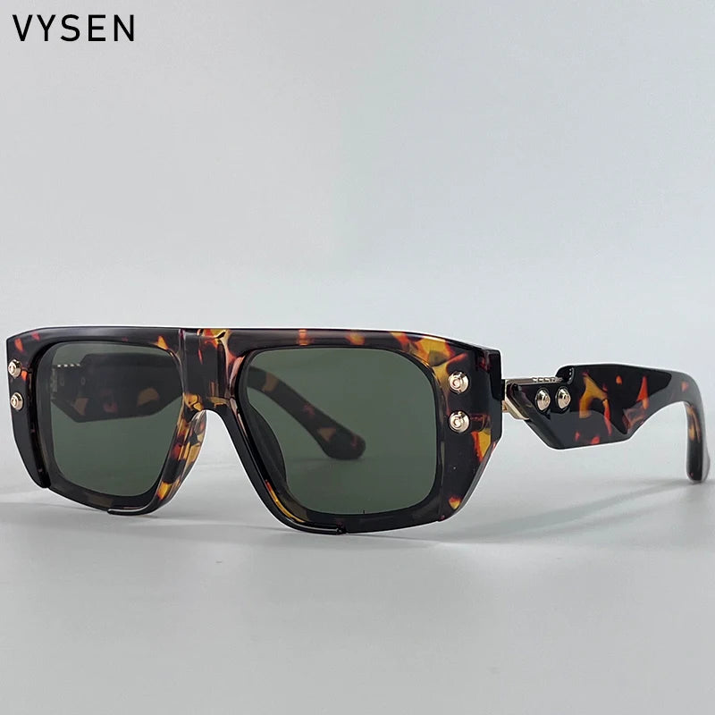 Steampunk Square Sunglasses Polarized — Black | KIMLUD