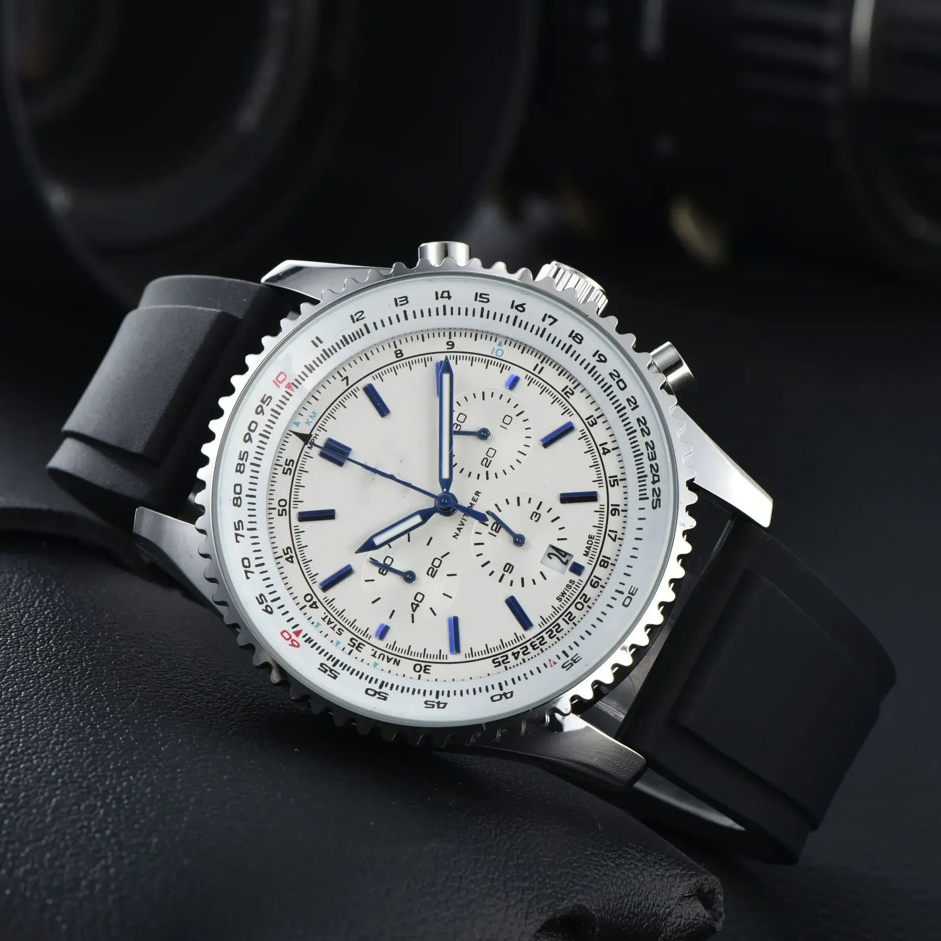 Original Replica Big Dial Multifunctional Automatic Man Watch  Vintage Mechanical Waterproof Male Wrist Watches