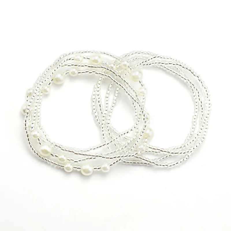 Acrylic Waist Bead Set Two-Piece — Multicolor | KIMLUD