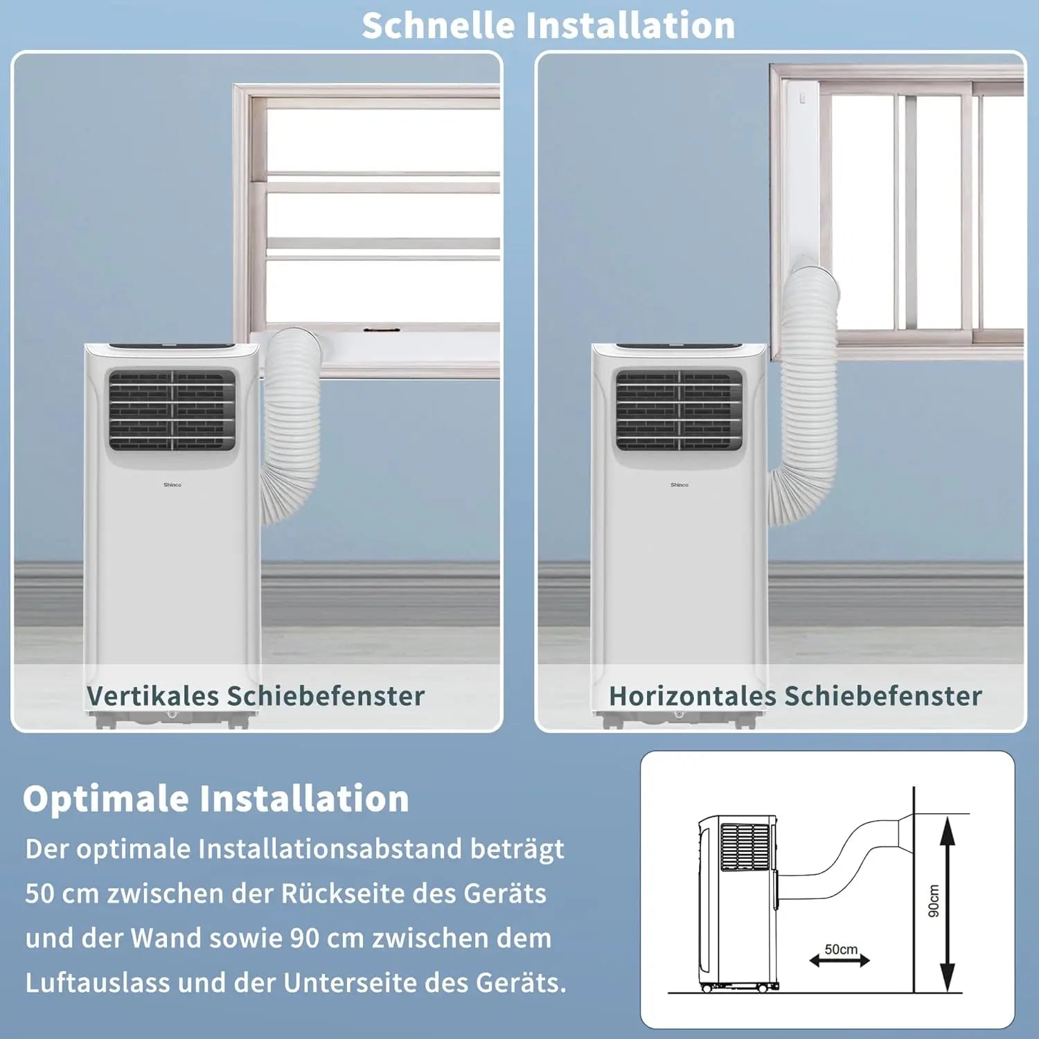 Mobile Air Conditioner 3-In-1 Cooling Ventilation Dehumidifying — White | KIMLUD