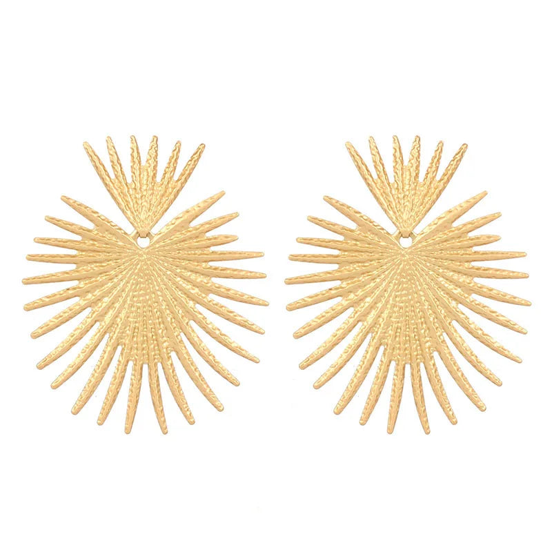 Drop Earrings Exaggerated Metal Tassel Long — Blue | KIMLUD