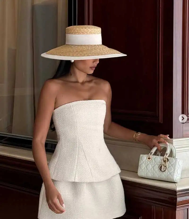 Hepburn Silhouette Hats And Caps Paper — Black | KIMLUD