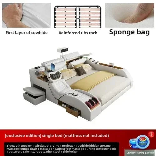Korean Modern Luxury Bed European Nature Luxury Bedroom Human Bed Design Multifunctional Bedroom Camas King Size Home Furniture