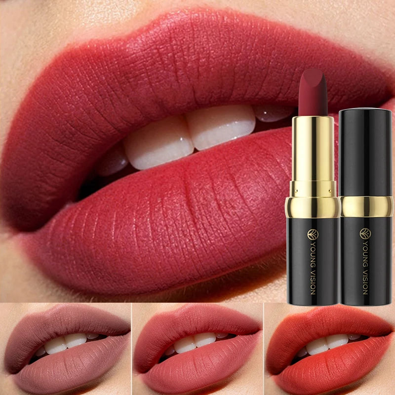 Velvet Matte Lipstick – Long Lasting Waterproof – Velvet Matte – Red | KIMLUD