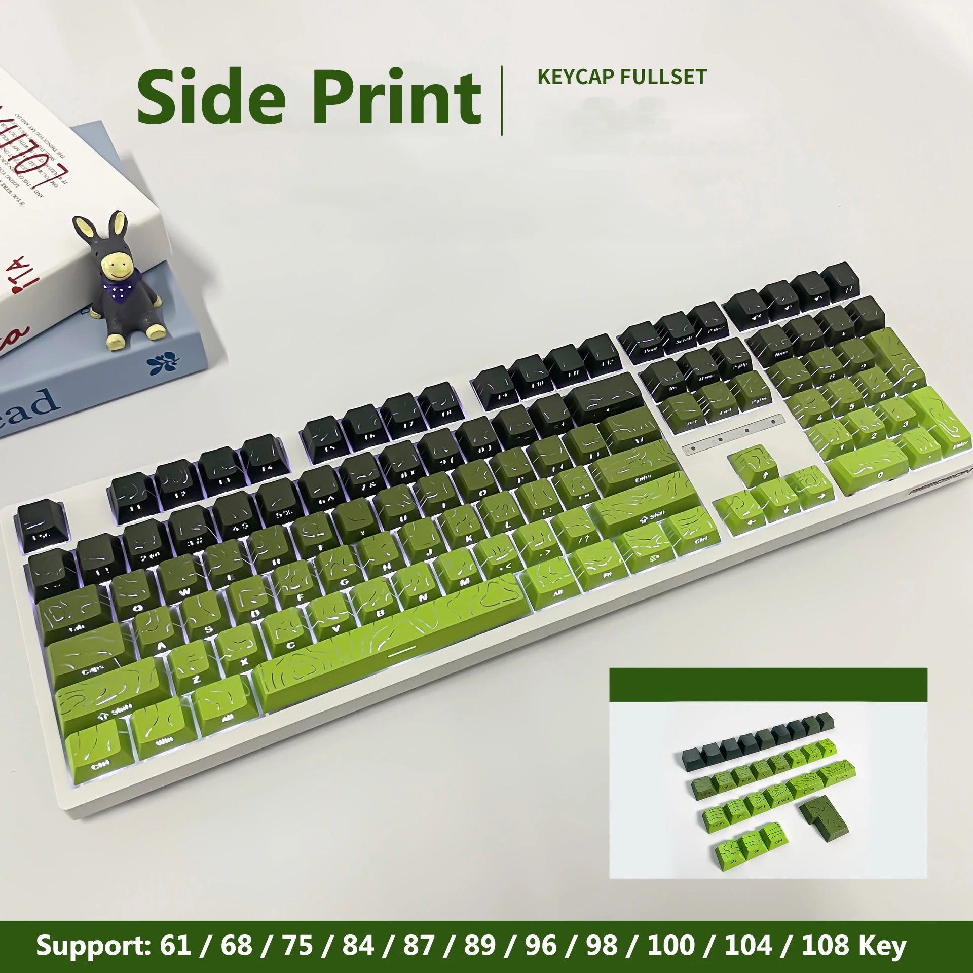 2026 New Cherry Height Keycap Side Print Dual Injection Character Full Set of OEM Keycaps suitable for Mechanical Keyboard