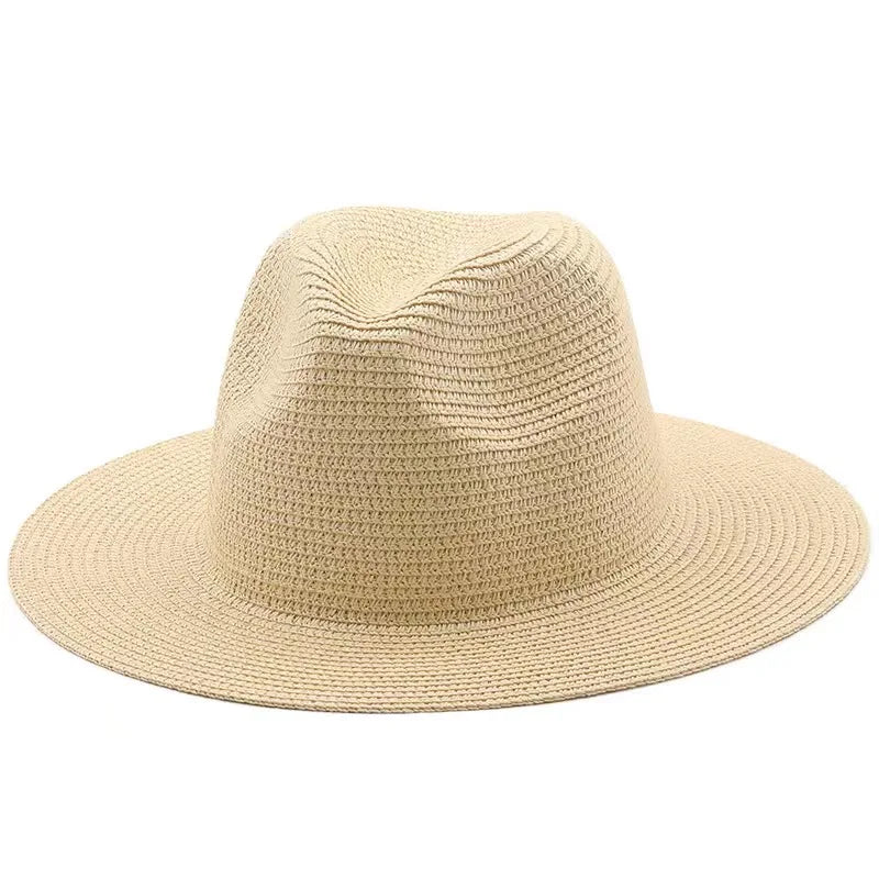 Panama Straw Wide Brim Elegant Hat — Natural | KIMLUD