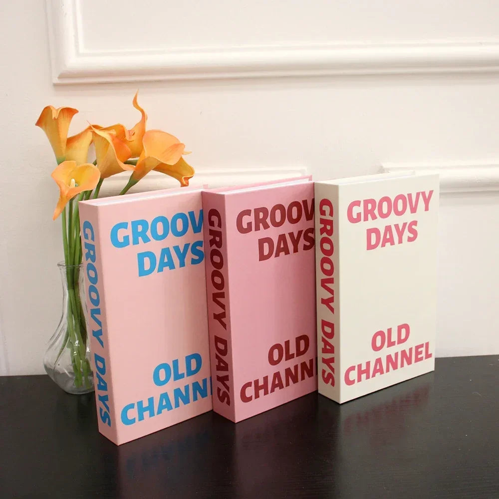 Foldable Faux Books Three-Piece Set for Couture Coffee Table Decor — Black | KIMLUD