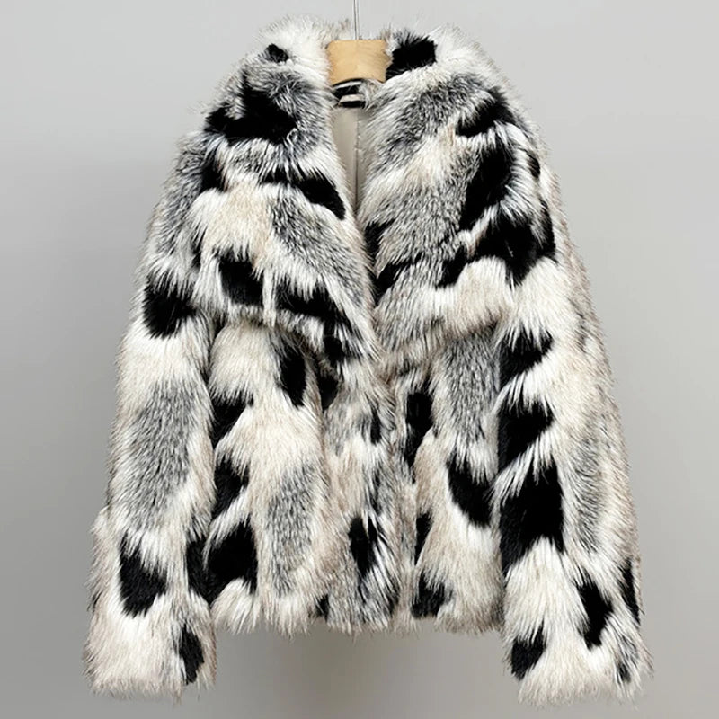 Fur Coat - Oversized - Synthetic Fiber | KIMLUD