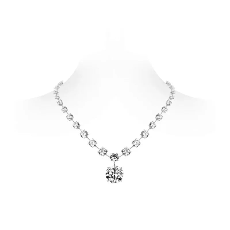 Necklaces - Zircon Stone - Sterling Silver 925 - Silver | KIMLUD