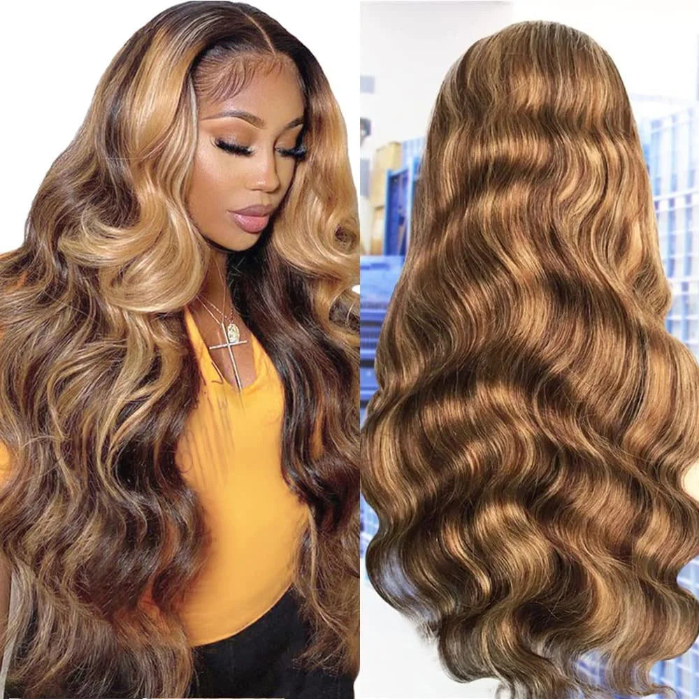 Lace Front Wig – 13x6 HD Lace Front – Human Hair – P4/27 Ombre | KIMLUD