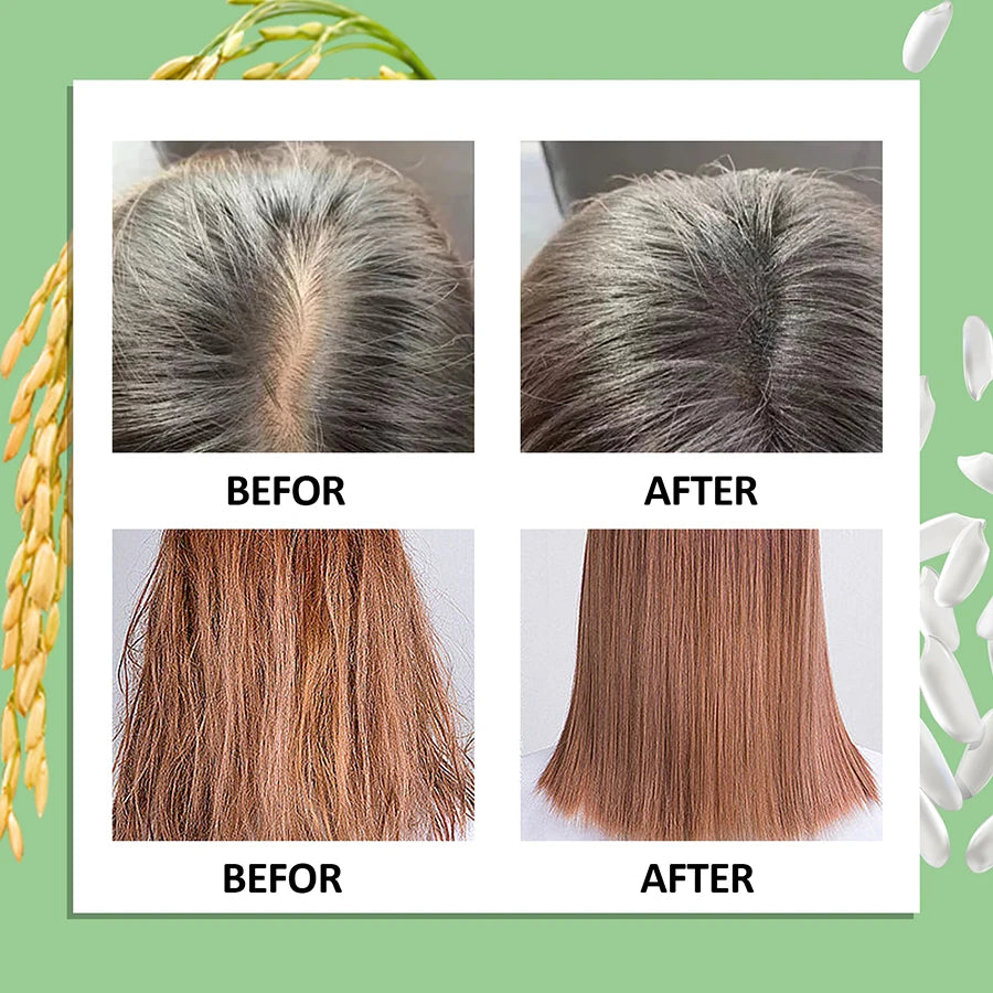 GOIPLE 100ml Rice Water Repair Dry Frizzy Damaged Refreshing Balance Scalp Nourish Roots Smooth Anti-loss Hair Growth Spray