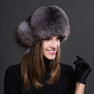 Ushanka Hat – Thick Winter Warmth – Real Fox Fur | KIMLUD