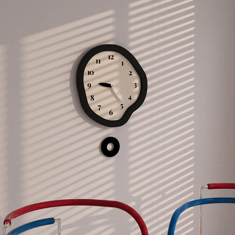 Acrylic Wall Clock Geometric — Black Ivory | KIMLUD