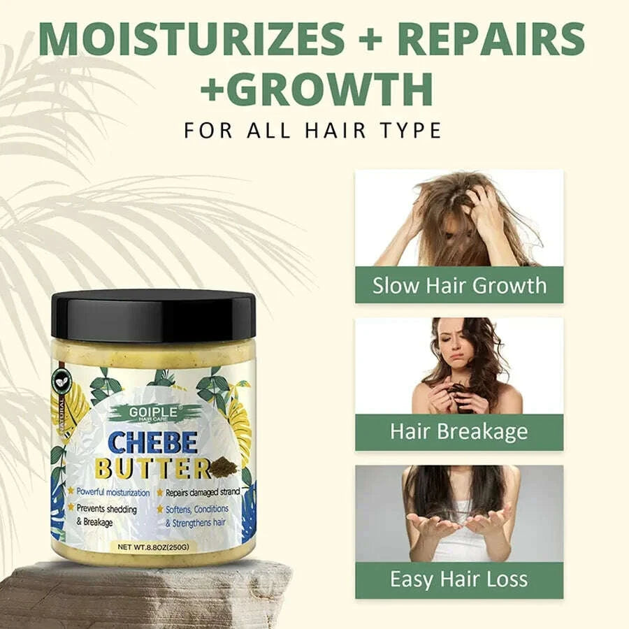 KIMLUD, GOIPLE Chebe Butter Deep Nourishes Repair Damaged Anti Hair Loss Breakage Hair Growth Oil Mask For Hair Growth Treatment, KIMLUD Womens Clothes