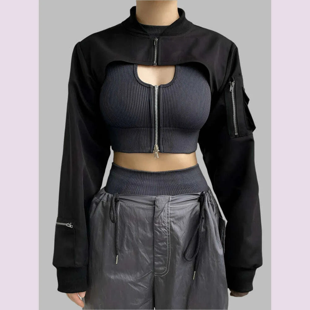 showmirror-super-short-black-jacket-zipper-long-sleeve-harajuku-cropped-tshirt-gothic-techwear-fashion-korean-tee-punk-streetkimlud-womens-fashion-34602639
