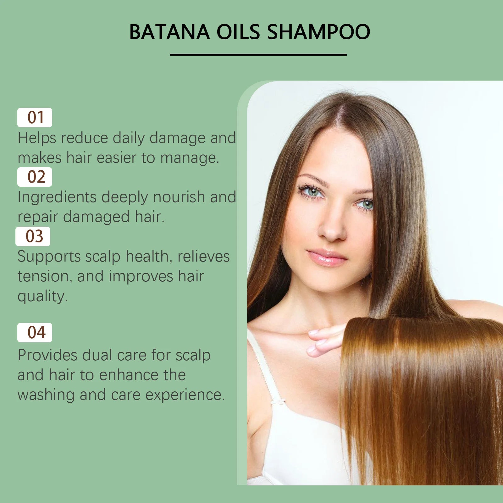 Organic Batana Oil Shampoo Soothing Scalp And Intense Repair With Rosemary Extract — Clear | KIMLUD