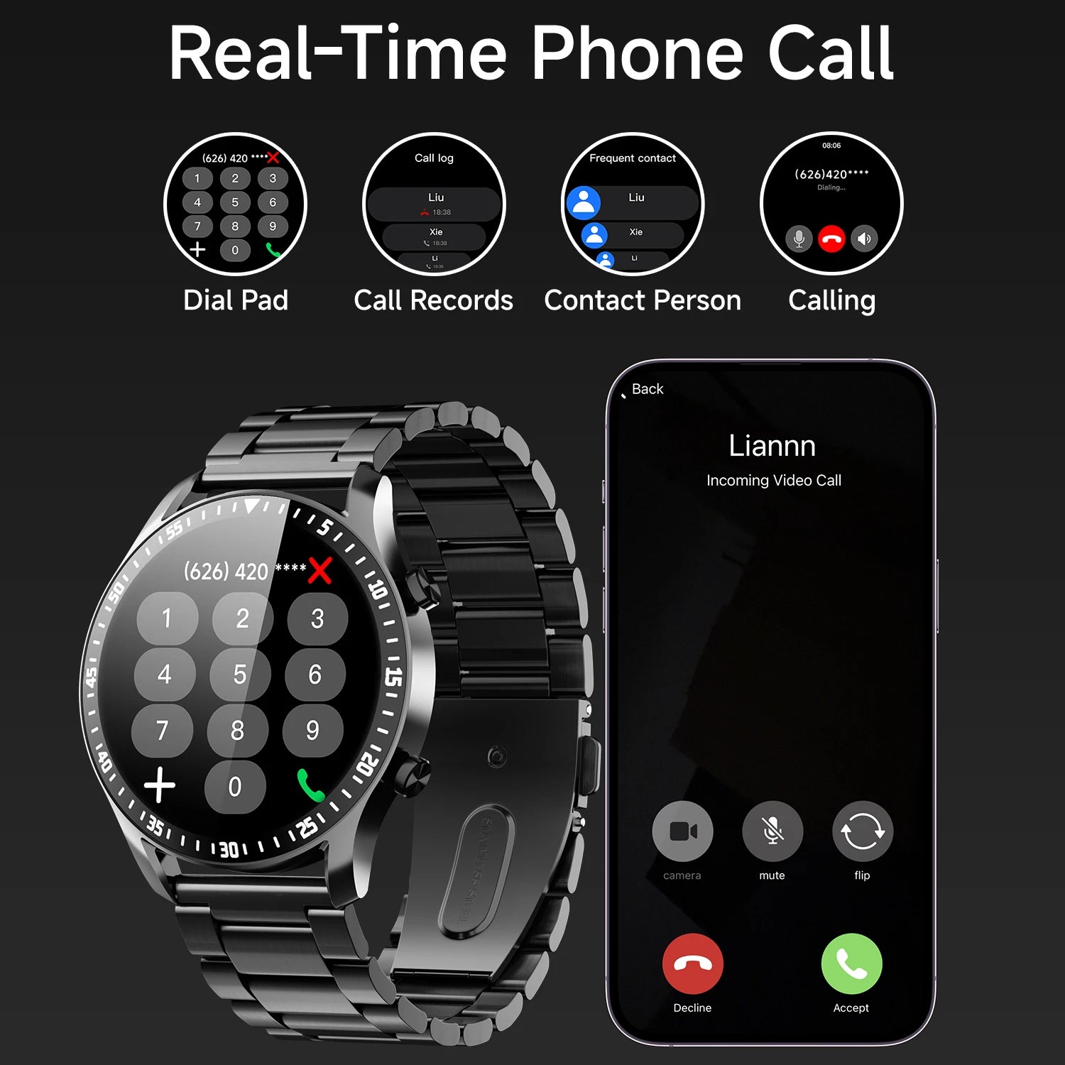 2025 New Sports Smartwatch for Man Bluetooth Call Camera Control Music Player AI Voice Fitness Tracker Watches for xiaomi Woman