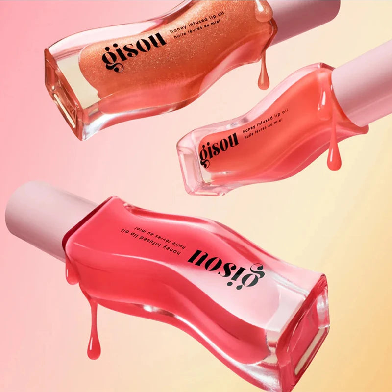 2025 Original Gisou Honey Watermelon Strawberry Essence Lip Oil Moisturizing Reduce Lip Lines Exfoliating Liquid Lip Gloss Care