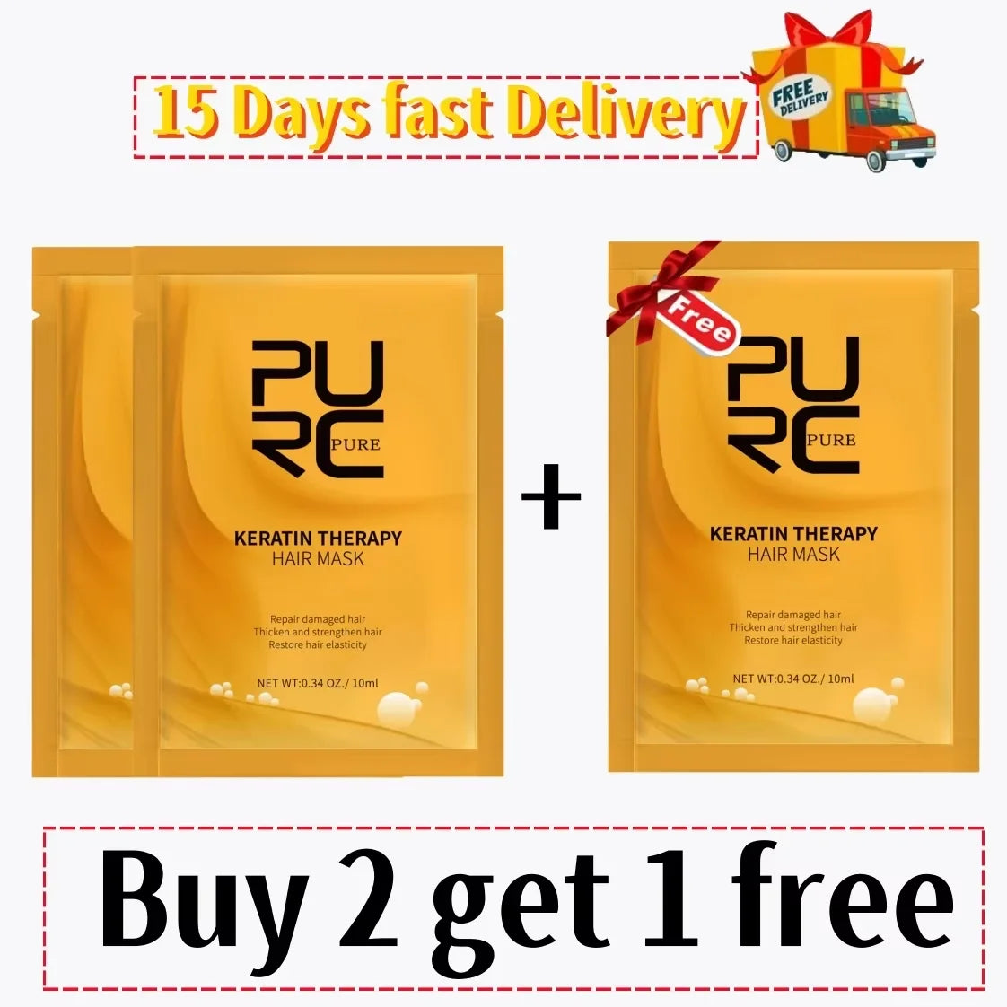 Keratin Hair Mask 8 Seconds Smoothing Treatment For Damaged Hair — White | KIMLUD