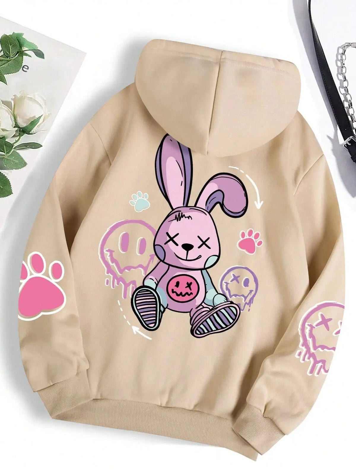 Hoodie – Printed – Fleece – Oversized – Women | KIMLUD