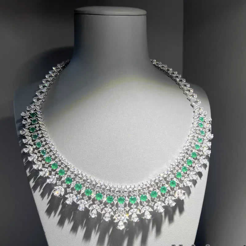 Necklace – Zircon Stone Accent – Sterling Silver | KIMLUD