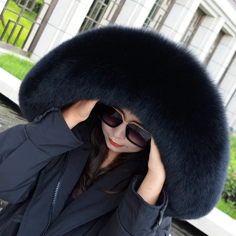 Fox Fur Collar – Hood Decor for Down Coats – Real Fox Fur | KIMLUD