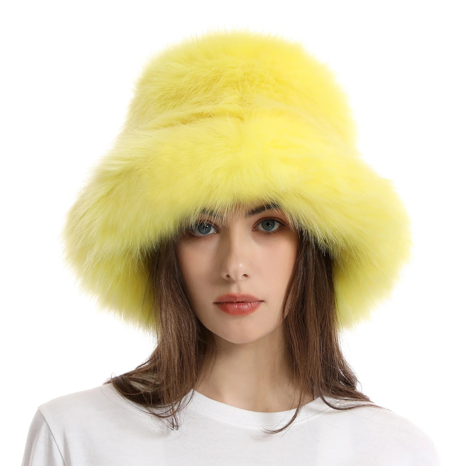 KIMLUD, New Fur Hat Women Warm Snow Ski Cap Female Faux Fox Fur Bomber Hat Lady Windproof Winter Hats for Women Russian Warmer Hat, KIMLUD Womens Clothes