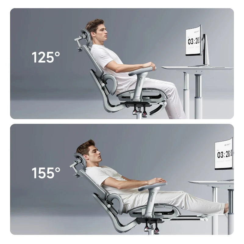 Ergonomic Gaming Chair With Adjustable Height And Contoured Back Support — Charcoal Gray | KIMLUD