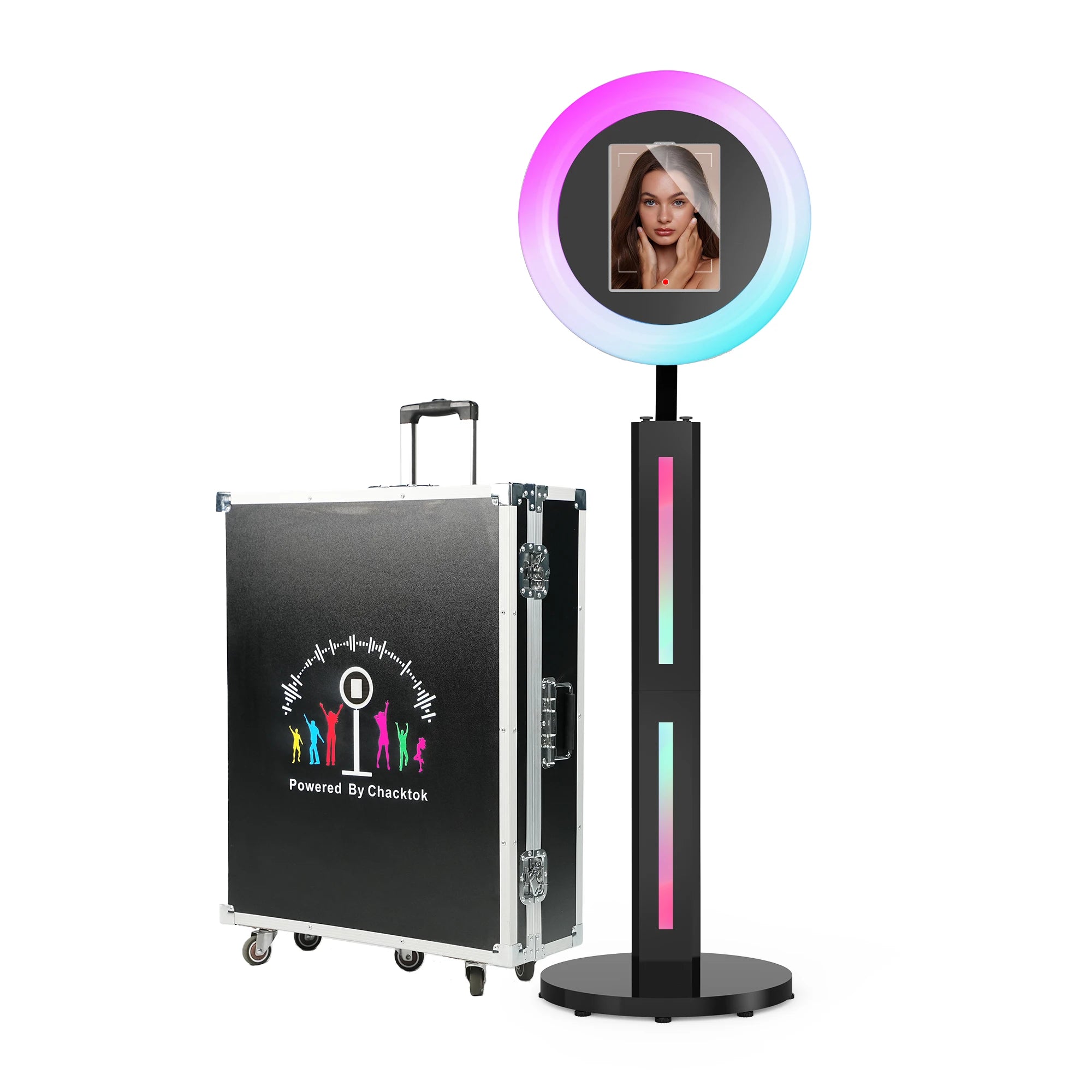 Sculpted Metal Photo Booth Machine For iPad With Flight Case And Remote Control — Blue | KIMLUD