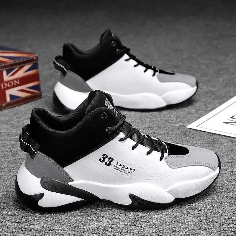 Shoes for Men Fashion High Quality Leather High-top Platform Mens Shoes Outdoor Tooling Comfort Leisure Ankle Boots Botas Hombre