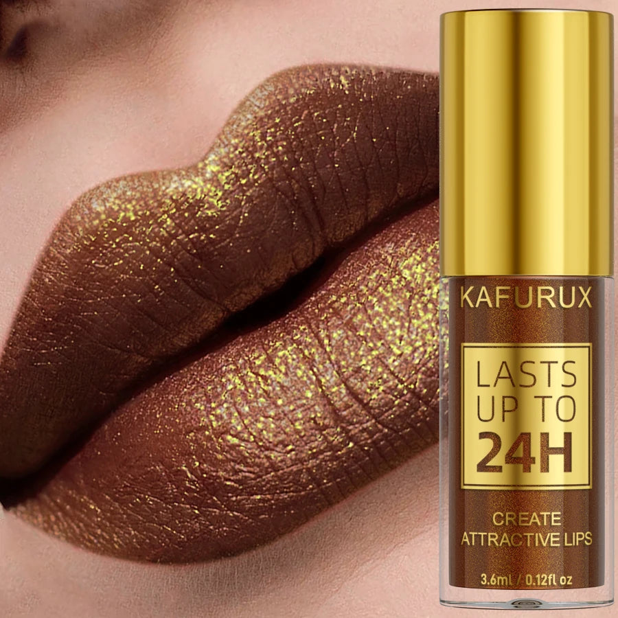 1PC Glitter Metallic 14 Colors Lip Glaze Shiny Long Lasting Lip Gloss Liquid Lipstick Korean Makeup Lip Oil Lip Tint Gifts