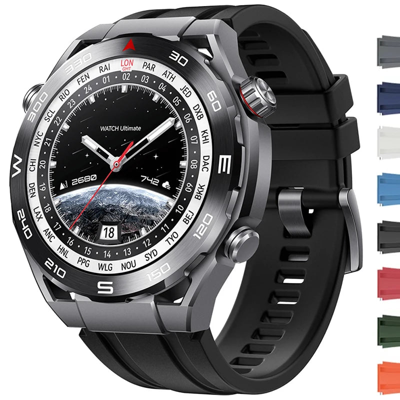 Silicone Band for Huawei Ultimate Smartwatch Rubber Silicone Band Strap for Huawei Ultimate GT4 GT2 Pro 22mm Replacement Strap