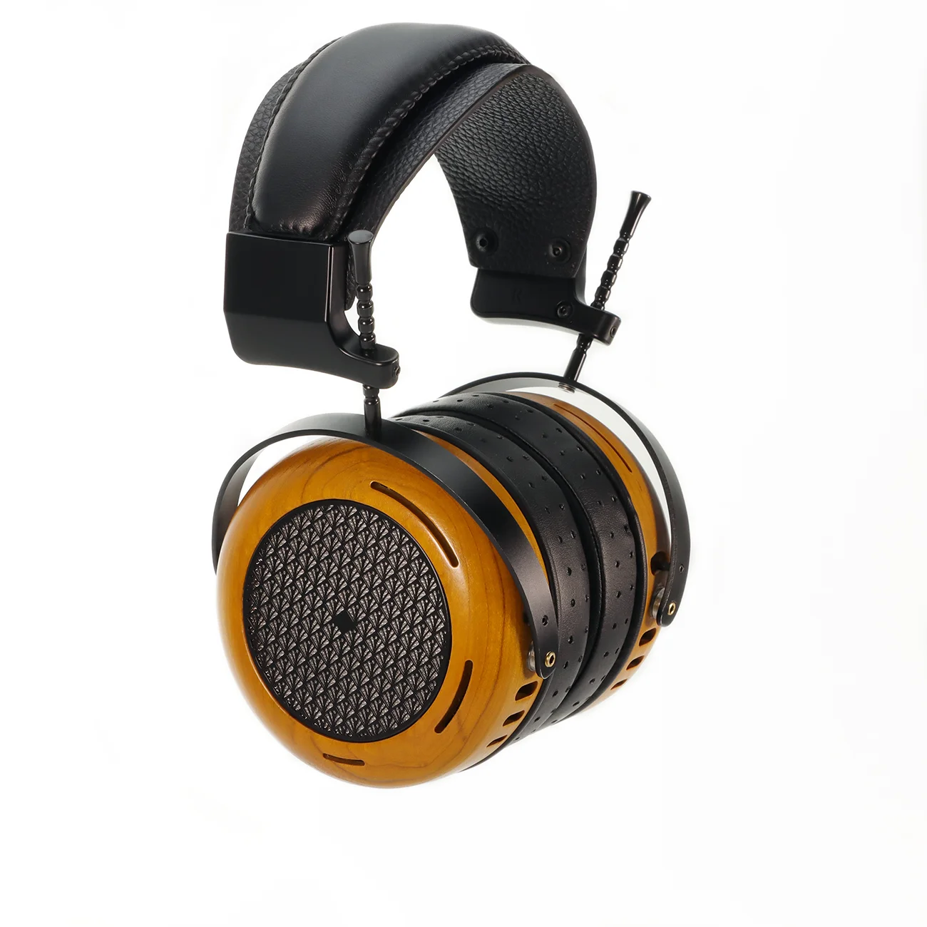 Amber-Brown Wood Over-Ear Headphones Open-Back — Amber-Brown Wood | KIMLUD