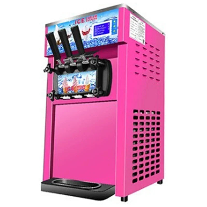 ZM-168 Three Flavors Ice Cream Machine Commercial Soft Ice Cream Maker Small Three-color Ice Cream Machine