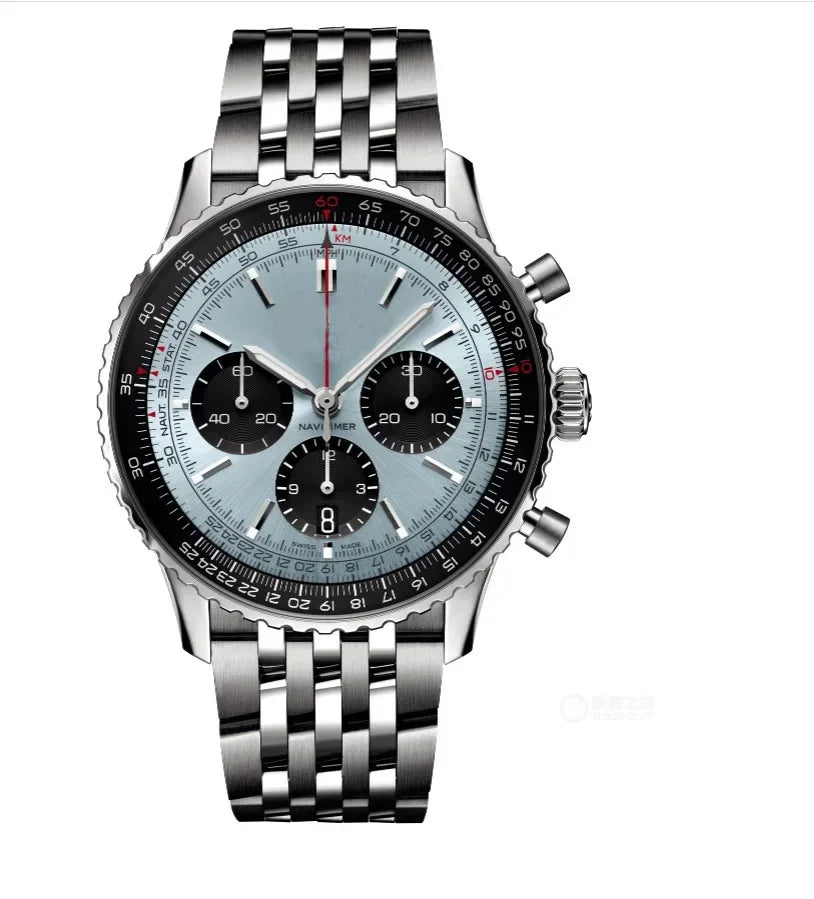 2025 Original Brand Men Watches Classic Multifunction Stainless Steel Automatic Date Watch Business Chronograph Quartz Watch