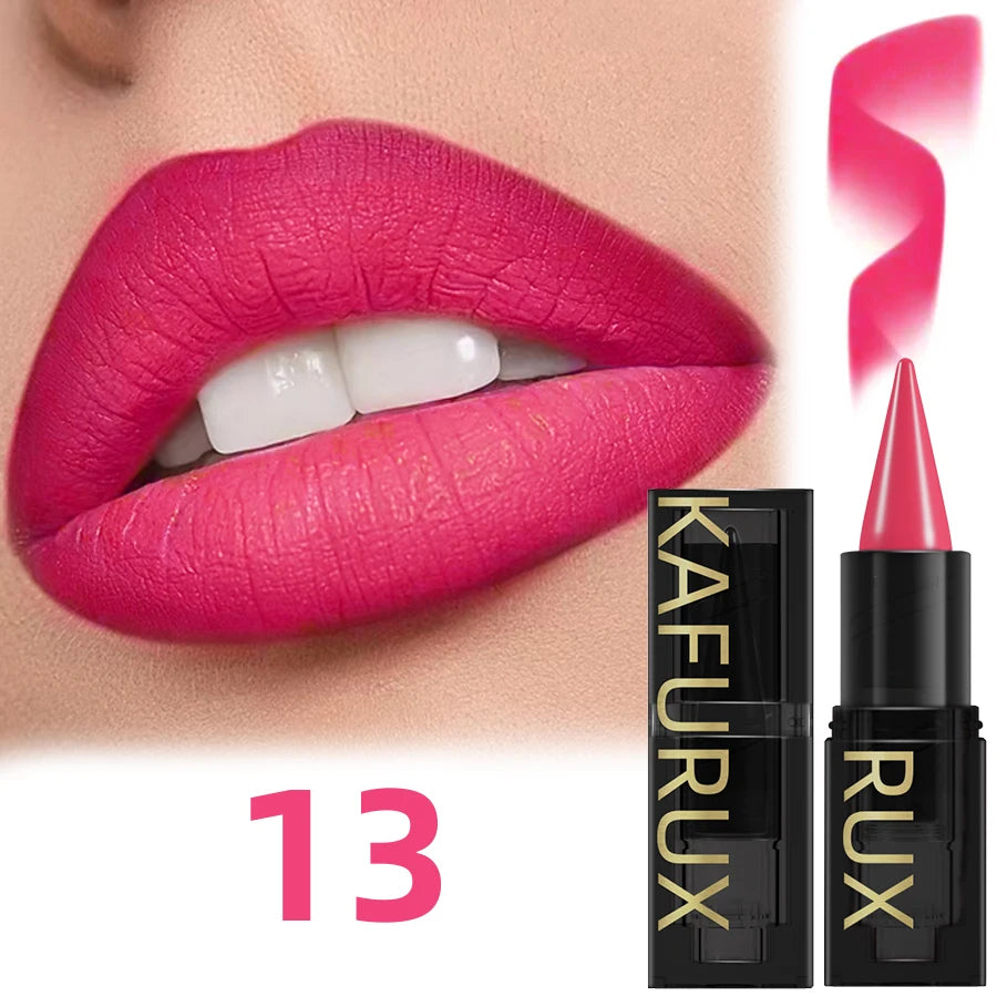 15 Colors Lipstick Waterproof Sexy Red Matte Contour Tint Lipstic Pen Long-lasting Lipliner Pen Non-stick Cup Lip Makeup for Wom