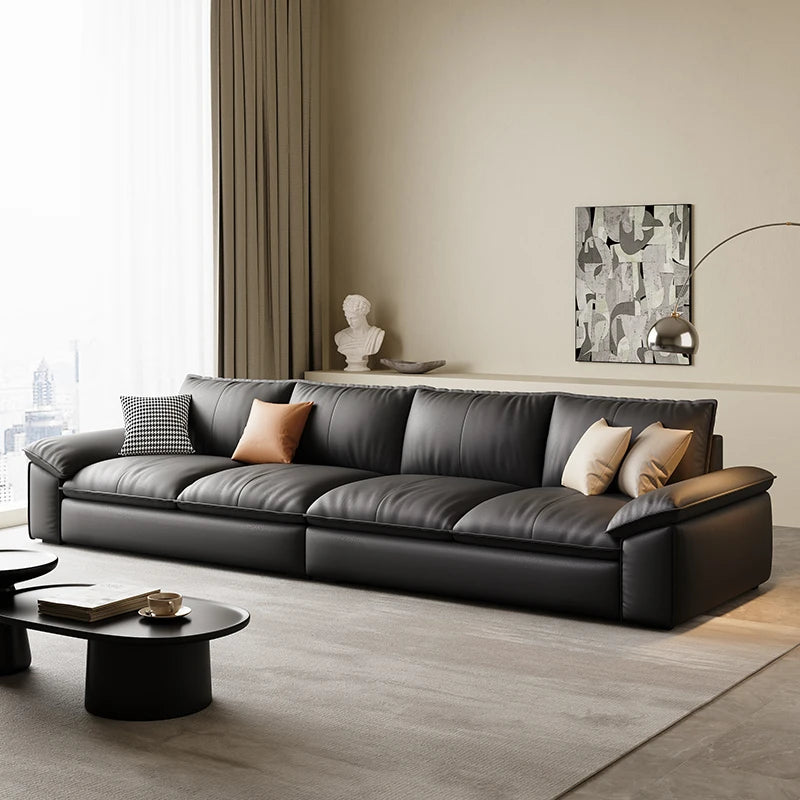 European Glamour Sectional Sofa Minimalistic — Cream | KIMLUD