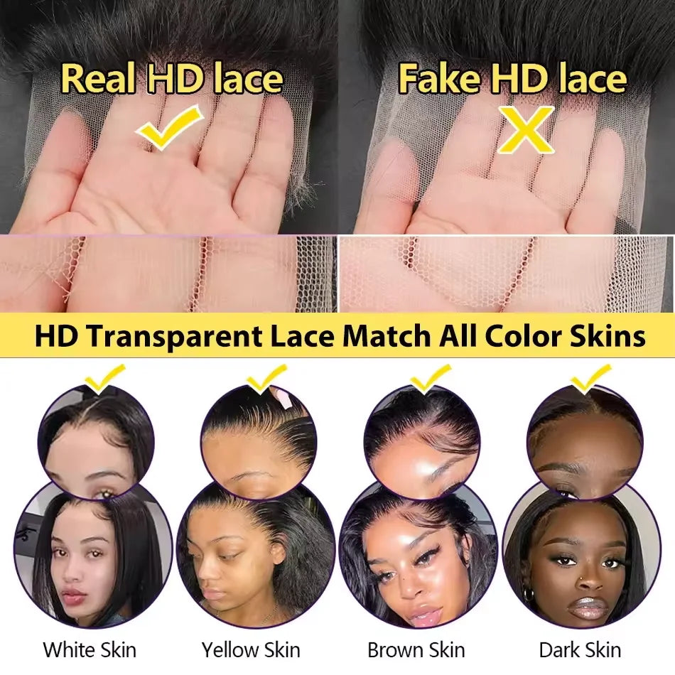 Lace Front Wig – 46 Inch – Brazilian Hair – Transparent | KIMLUD