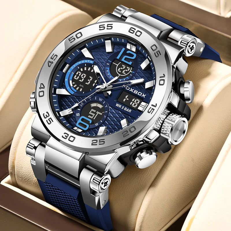 LIGE Men Digital Watch  Military Sports Swimming Watches Fashion Waterproof Dual  display  Wristwatch Mens Relogios Masculino
