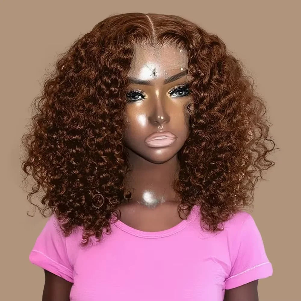 Lace Front Wig – Deep Wave – Remy Vietnamese Hair – Brown | KIMLUD